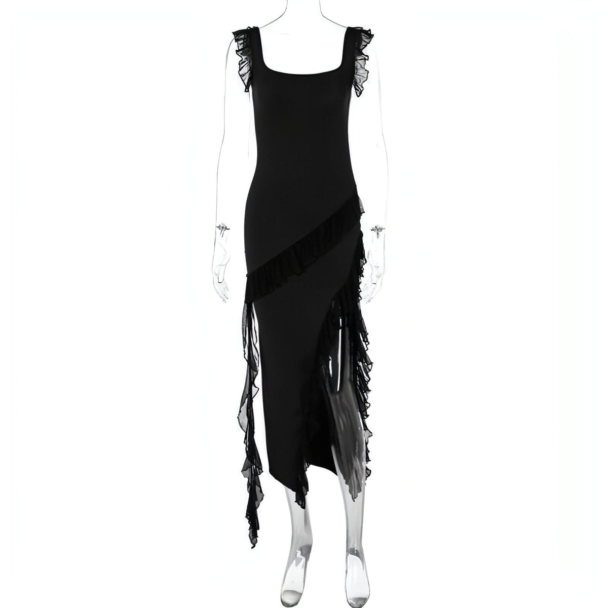 Vestido de Verano con Costuras Decorativas | Largo | Sin Mangas | Mujer
