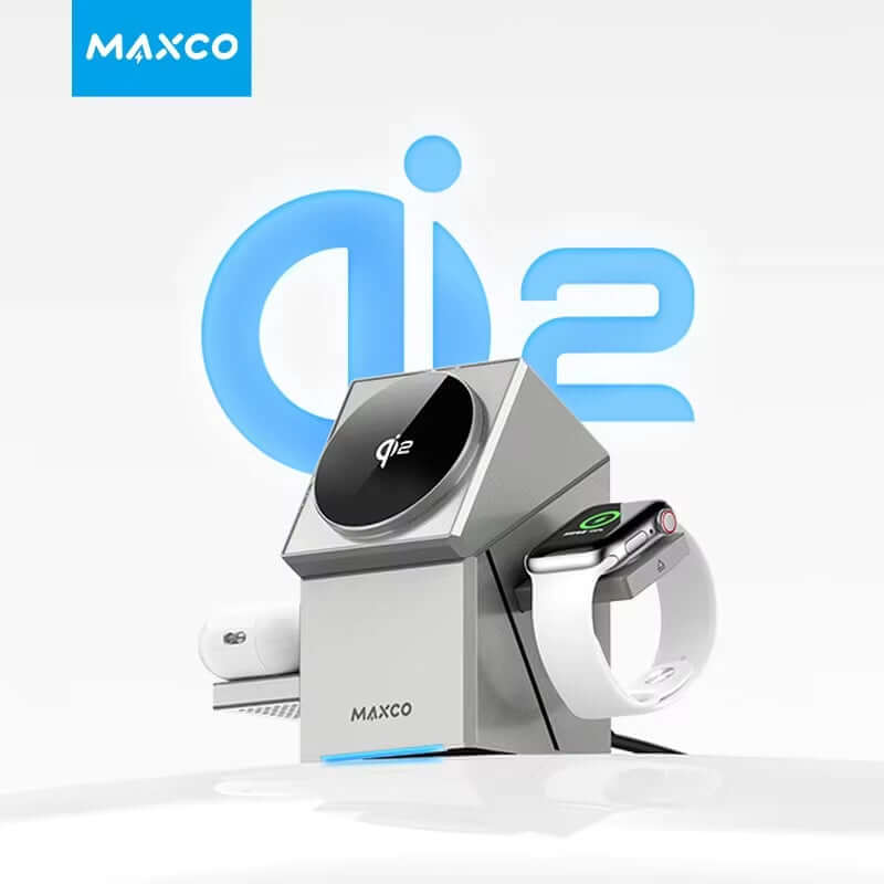 Qi2 3-In-1 Wireless Charger with Auto-Rotating Magic Cube Dock for Iphone 16/15/14 Pro Max Airpods and Iwatch Fast Charging