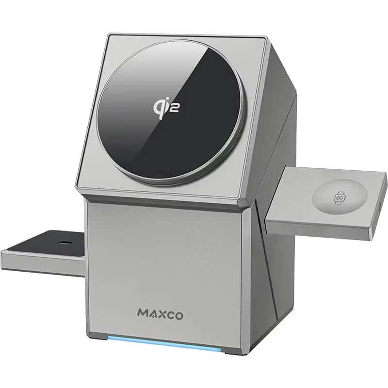 Qi2 3-In-1 Wireless Charger with Auto-Rotating Magic Cube Dock for Iphone 16/15/14 Pro Max Airpods and Iwatch Fast Charging
