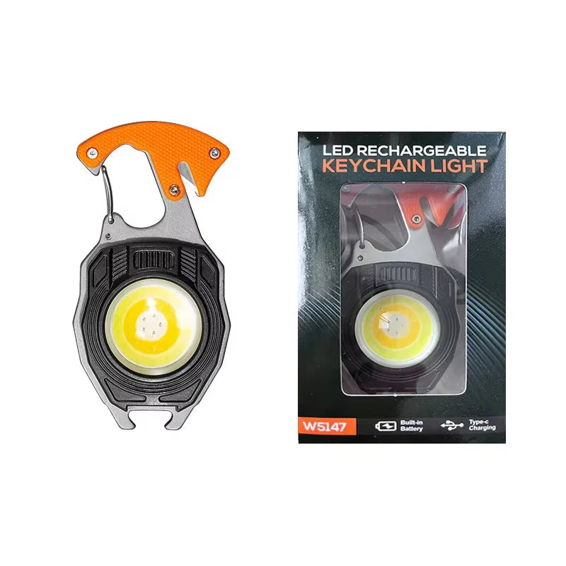 Portable LED Flashlight Mini Work Light Pocket Light Outdoor Camping Lantern Emergency Wrench Hammer Lamp