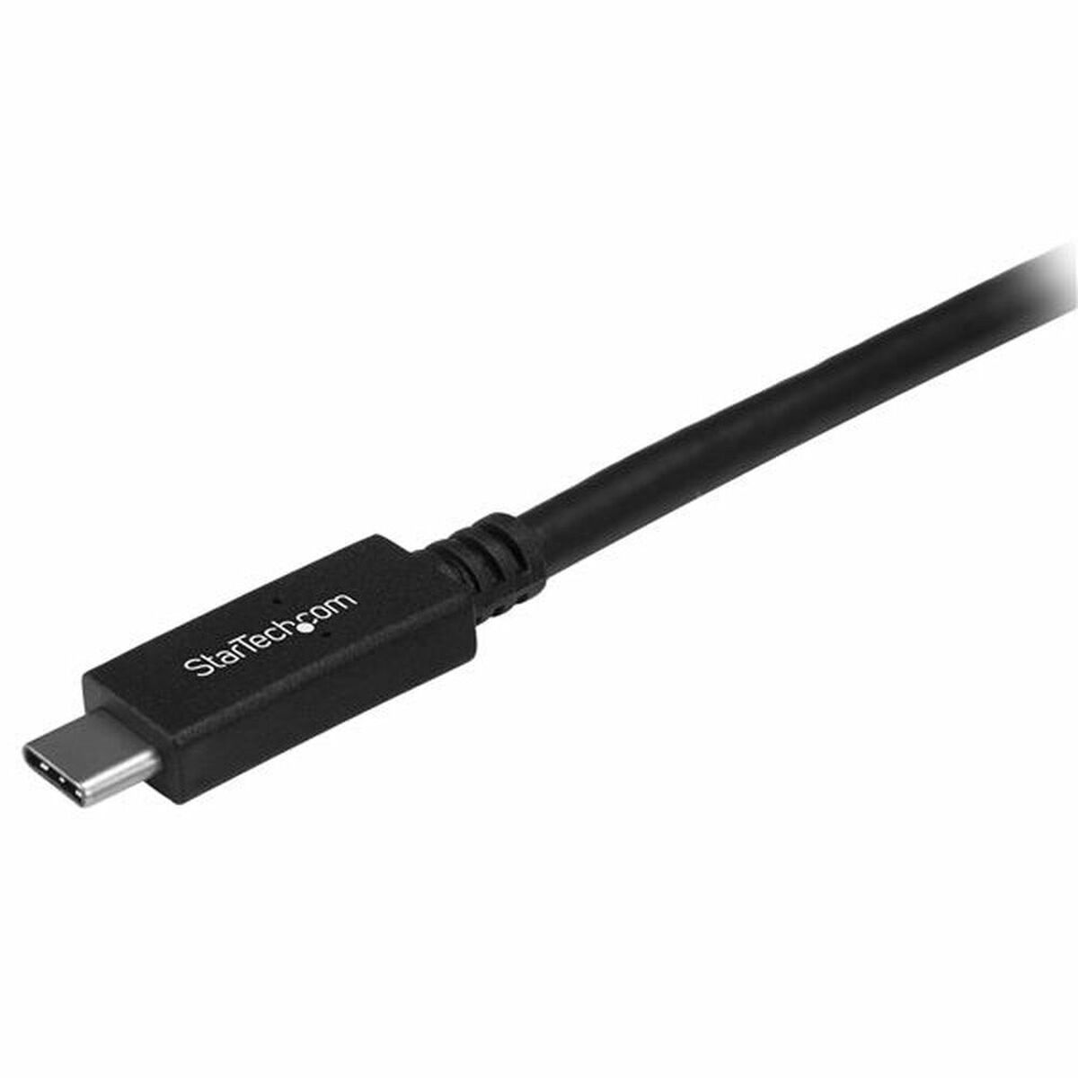 Cable USB C Startech USB315CC1M USB C Negro, macho macho, 1 m, transferencia de datos 5000 Mbit/s.