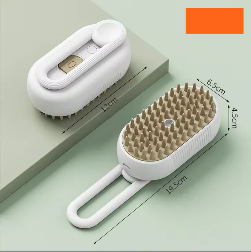 New Pet Spray Comb for Cats and Dogs Pet Electric Spray Hair Removal Comb One Key Spray Anti-Flying Massage Brush, Clean Massage