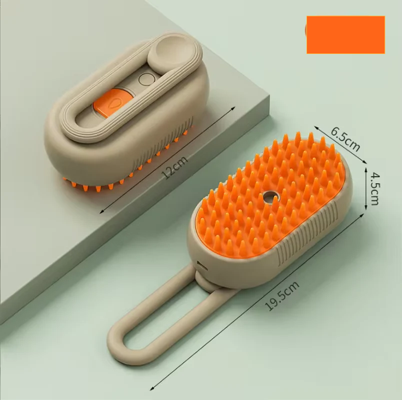New Pet Spray Comb for Cats and Dogs Pet Electric Spray Hair Removal Comb One Key Spray Anti-Flying Massage Brush, Clean Massage
