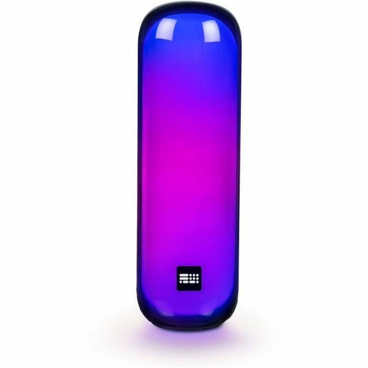 altavoz portátil Bluetooth Bigben con diseño moderno y colores vibrantes, ideal para música inalámbrica.