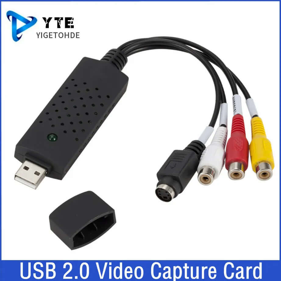 USB 2.0 VHS to DVD Converter Convert Analog Video to Digital Format Audio Video DVD VHS Record Capture Card Quality PC Adapter