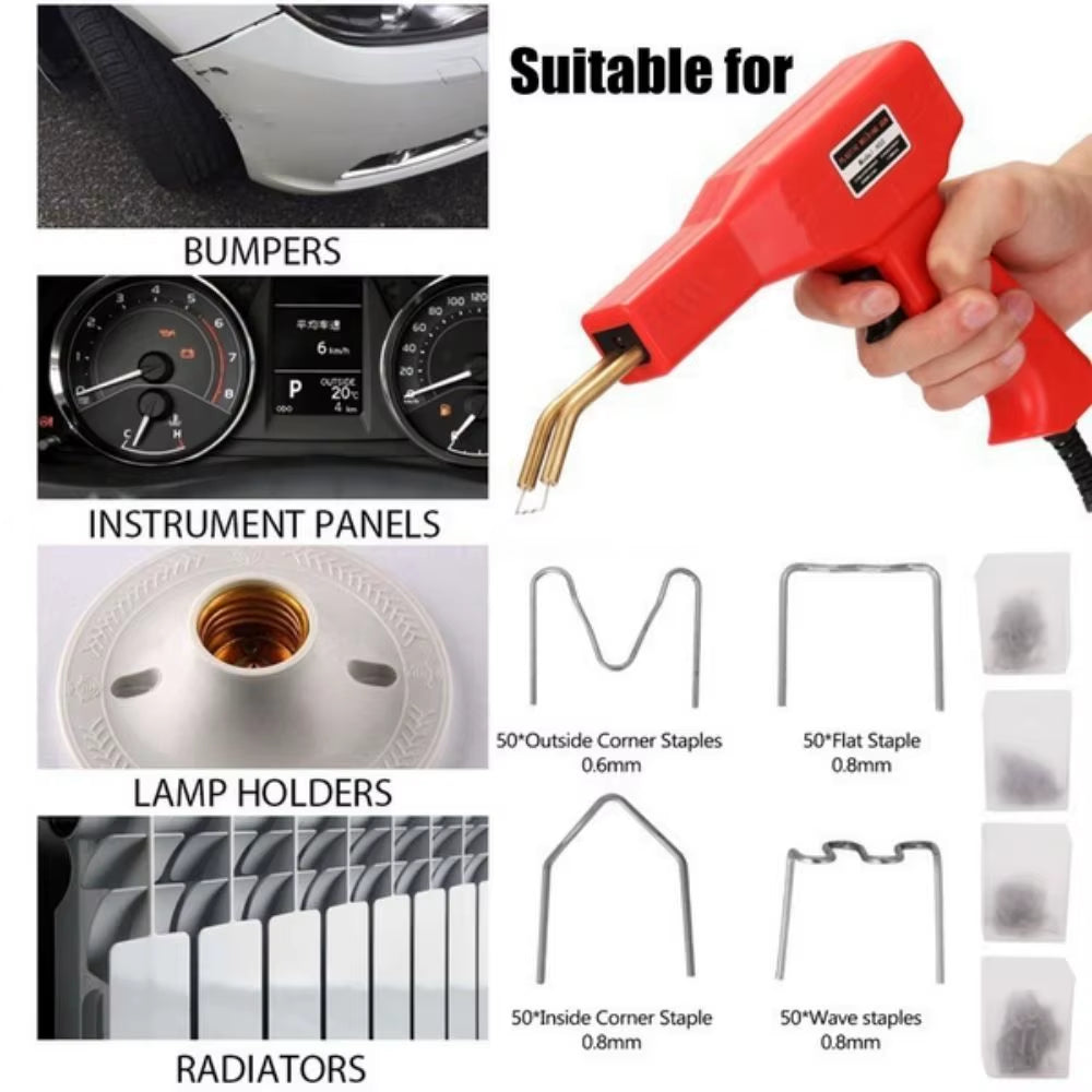 Plastic Welding Machine 200/600 Staples Kit DIY Plastic Welder Tool Kit EU/US Plug Plastic Repair Tools