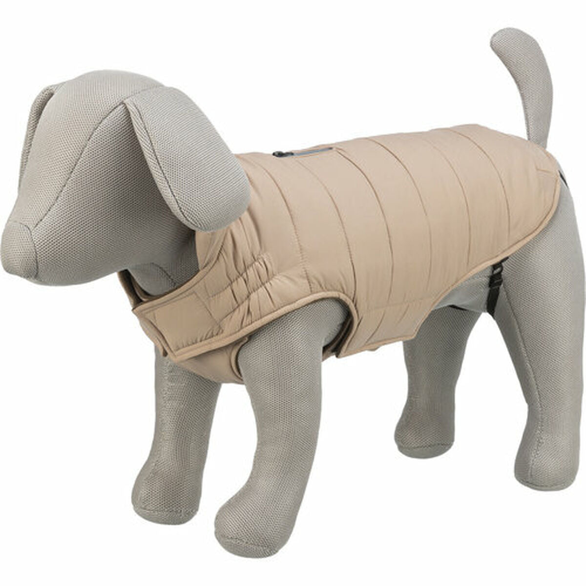 Abrigo para perro Trixie en color beige, ideal para mantener a tu mascota caliente y a la moda.