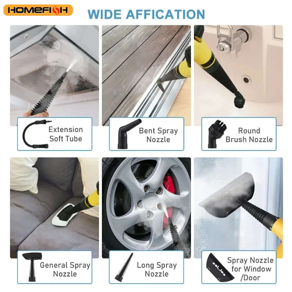 Portable Hand-Held High Temperature Steam Cleaner for Kitchen Range Hood Cleaning Home Bathroom, Car Cleaning Tools.