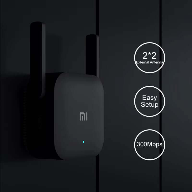 Repeater Wifi Pro Mi Amplifier Network Expander Router Power Extender Roteador 300M 2.4G 2 Antenna for Router Home Office