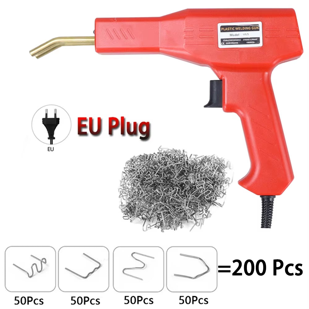 Plastic Welding Machine 200/600 Staples Kit DIY Plastic Welder Tool Kit EU/US Plug Plastic Repair Tools