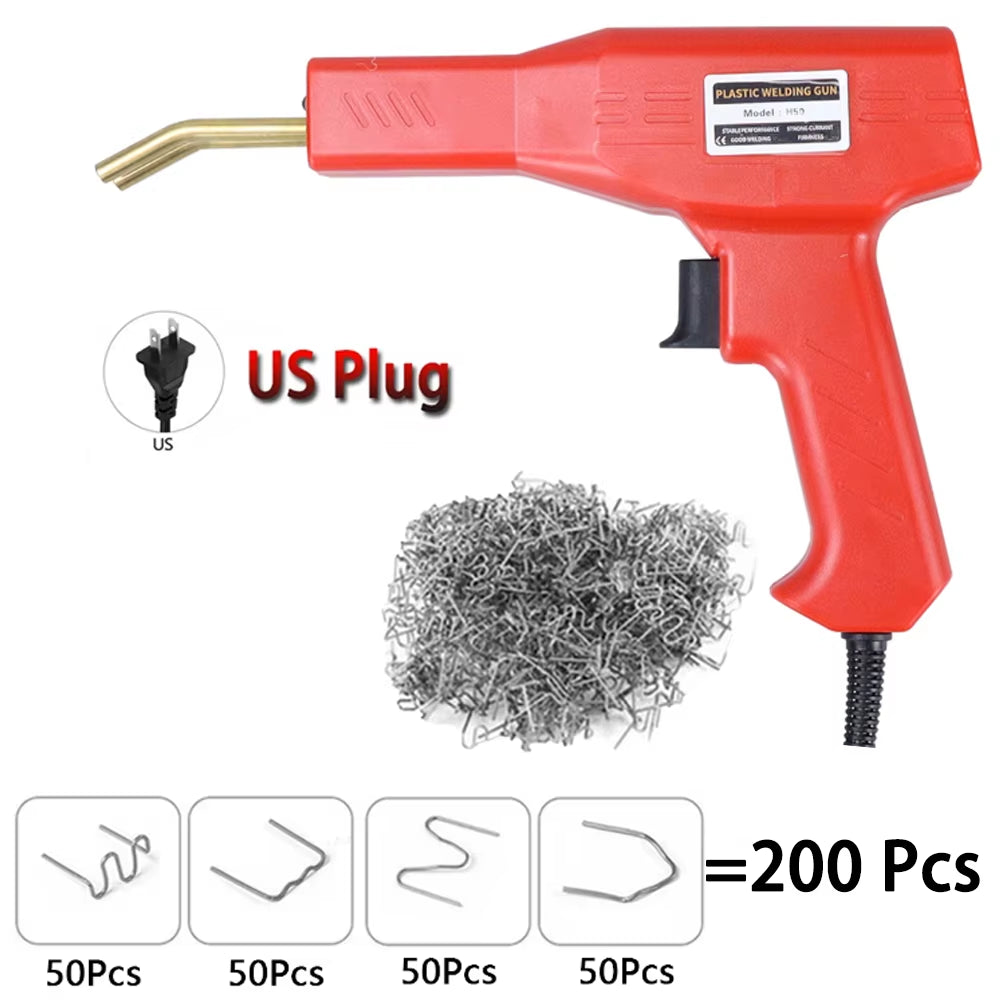 Plastic Welding Machine 200/600 Staples Kit DIY Plastic Welder Tool Kit EU/US Plug Plastic Repair Tools