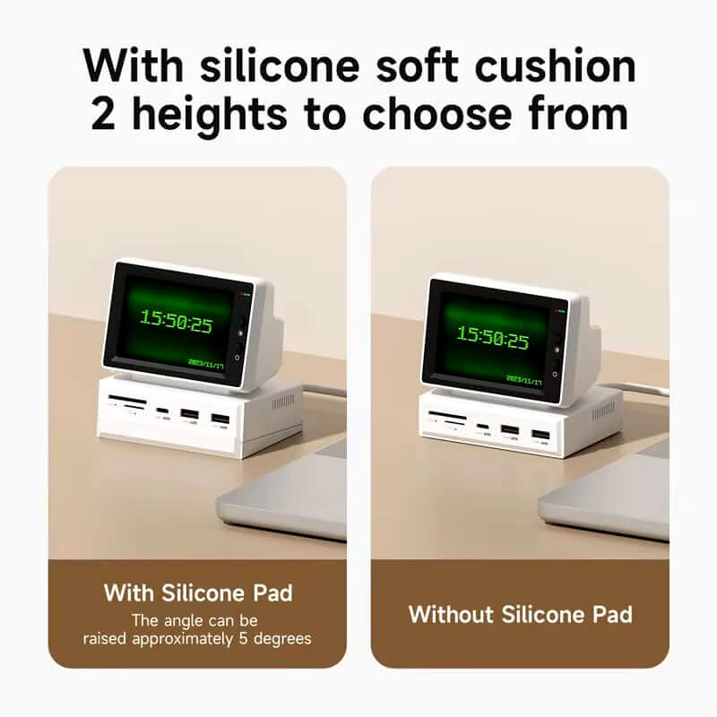 3.5Inch IPS Mini Screen AIDA64 Mini PC CPU RAM HDD Data Monitor Display Sub Screen with USB C Hub for Laptop PC Macbook