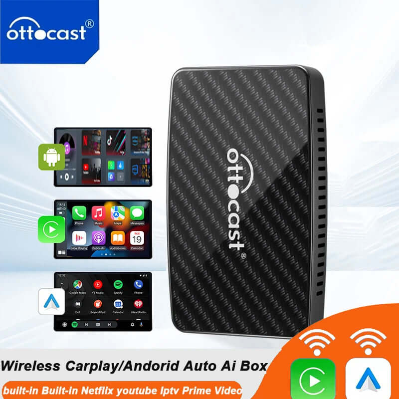 Android Ai Box Pro Built in Youtube Netflix Tiktok IPTV Wired to Wireless Carplay Car Accessories