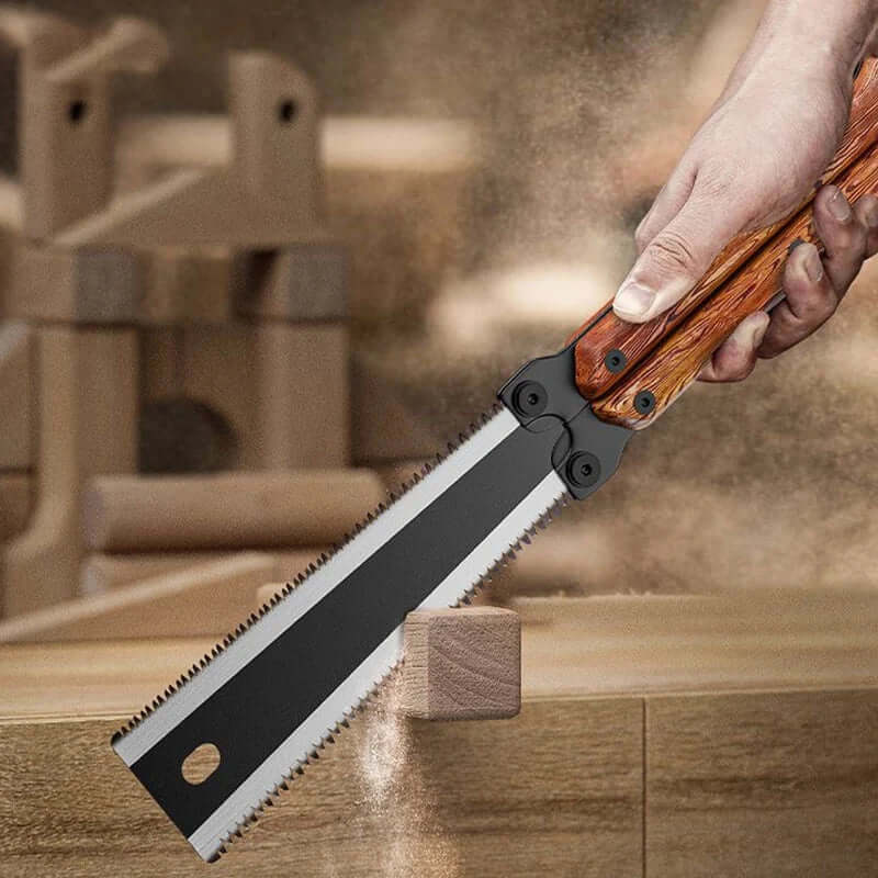 Multifunctional Folding Butterfly Saw Household Small Hand-Held Logging Saw Woodworking Tool Saw Double-Sided Grinding Hand Saw