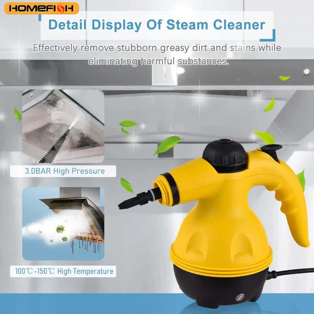 Portable Hand-Held High Temperature Steam Cleaner for Kitchen Range Hood Cleaning Home Bathroom, Car Cleaning Tools.