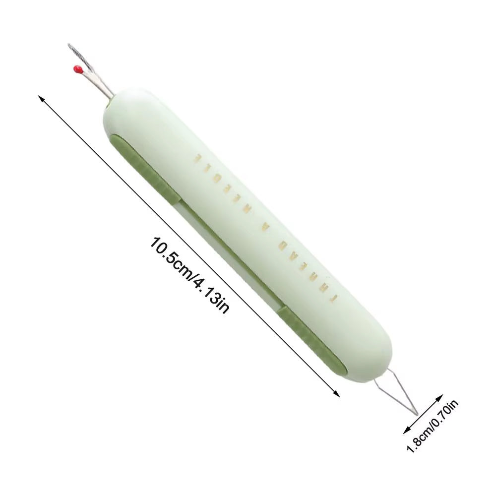 Needle Threader Seam Ripper 2-In-1 Manual Threader Stitching Remover Household Sewing Accessories Double End Design Needle Work