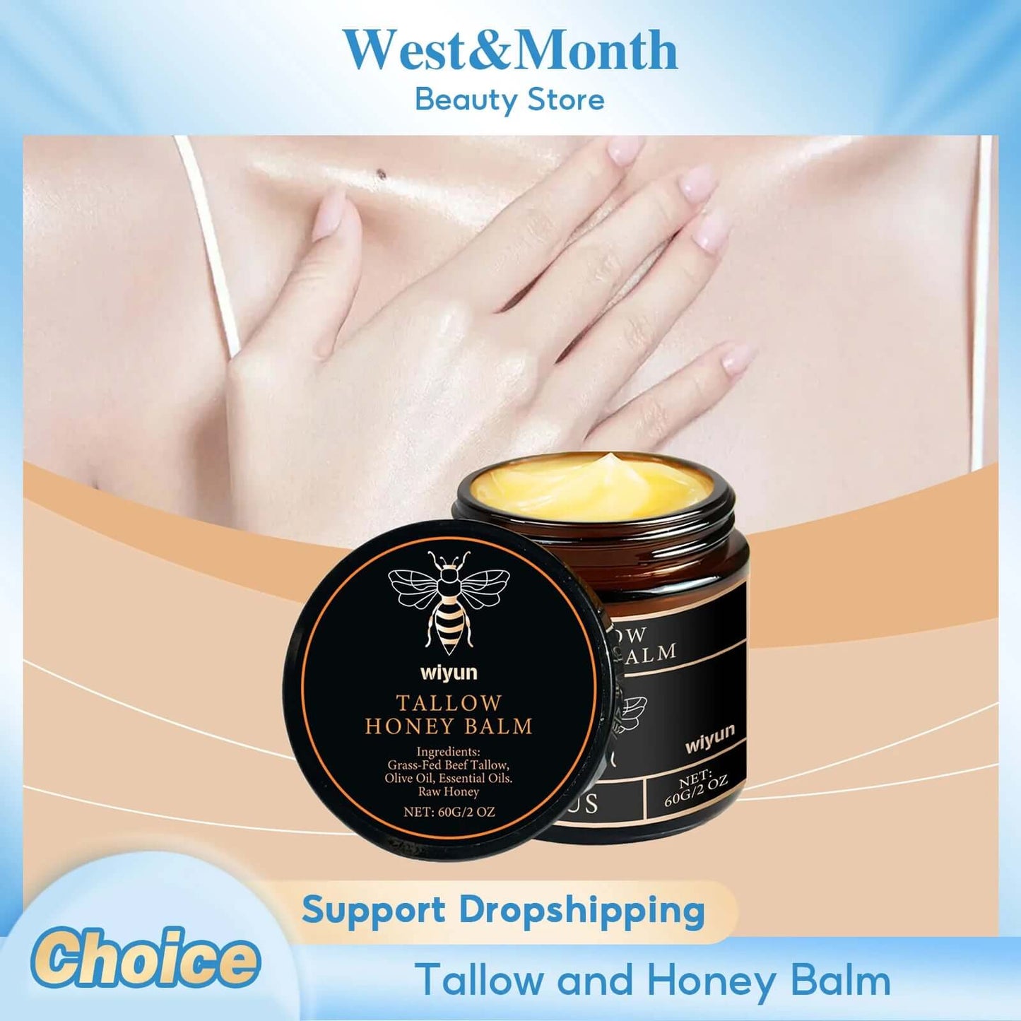 Beef Tallow Cream Remove Dark Spots Melanin Brightening Firming Tightening Repair anti Sagging Dryness Moisturizing Body Lotion