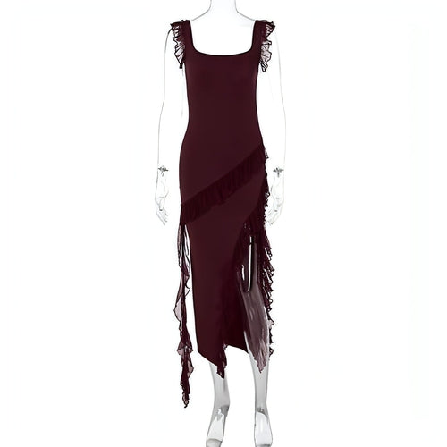 Vestido de Verano con Costuras Decorativas | Largo | Sin Mangas | Mujer