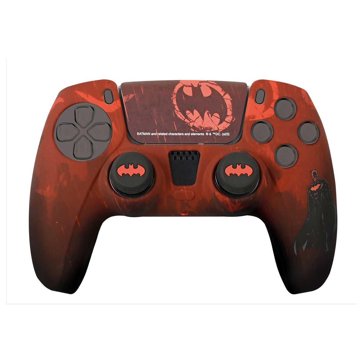 Batman custom protective case for PS5 featuring iconic Bat symbol and design on controller.