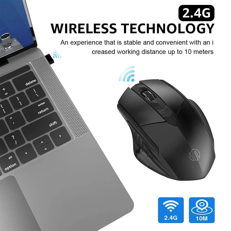 Bluetooth Compatible Mouse Rechargeable 2.4G Wireless Mouse Office Mute Support PC Laptop Tablet Smartphone Universal