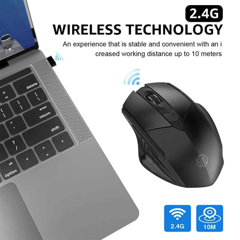 Bluetooth Compatible Mouse Rechargeable 2.4G Wireless Mouse Office Mute Support PC Laptop Tablet Smartphone Universal
