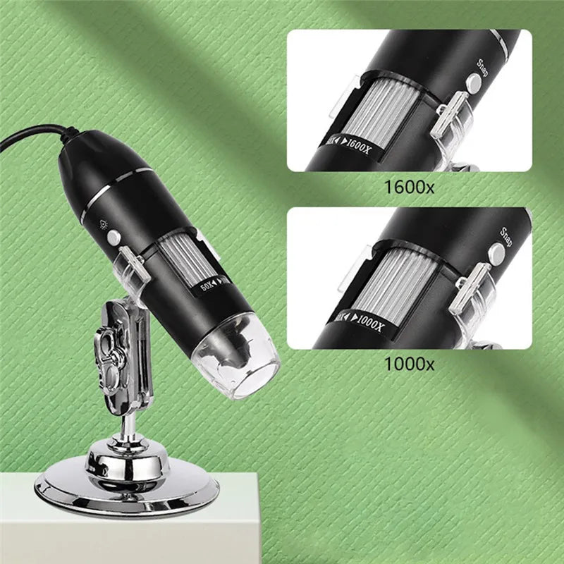 1600X 1000X 500X Digital Microscope Camera Type C USB Portable Electronic Microscope for Soldering Magnifier Cell Phone Repair