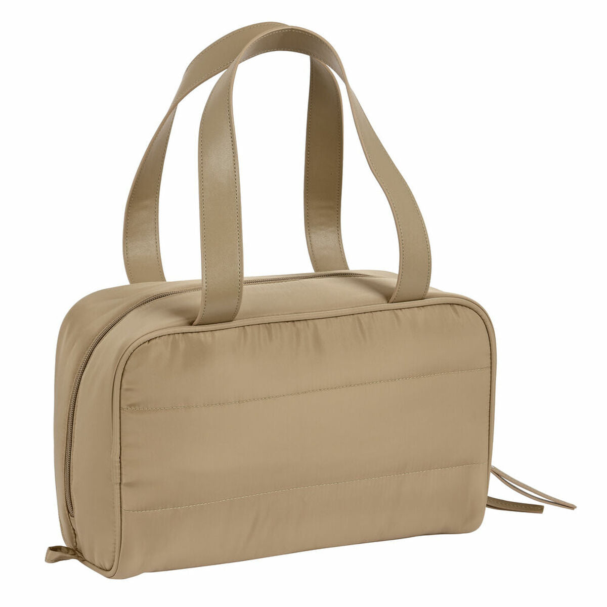 Neceser escolar acolchado Moos Camel en color camel, ideal para higiene personal y material escolar.