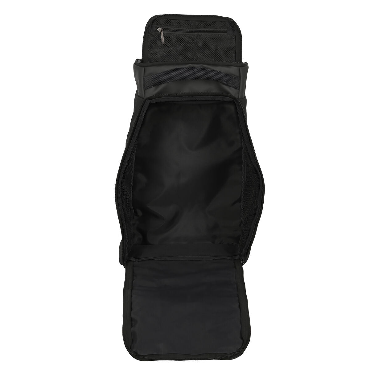 Interior de la Mochila Safta Black para negocios, con espacio amplio y bolsillos organizadores.