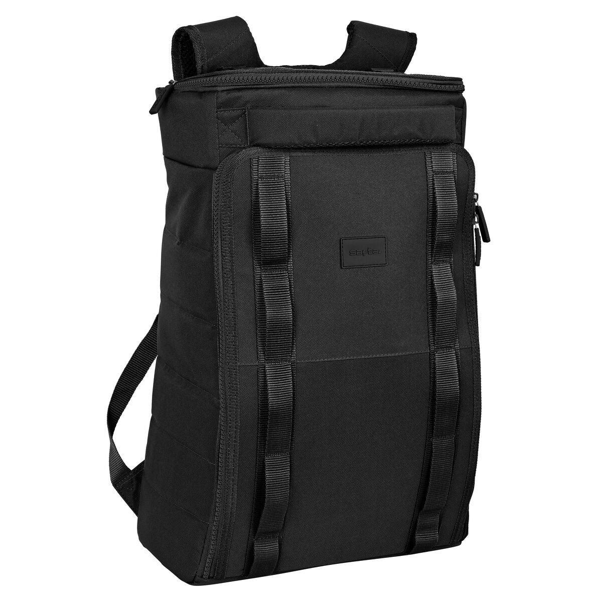 Mochila Safta de viaje negro 33x55x18 con diseño moderno y funcional, ideal para viajes y uso diario.