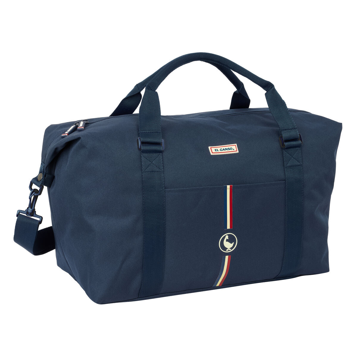Bolsa de viaje El Ganso en color azul marino, diseño práctico y funcional, ideal para escapadas cortas.