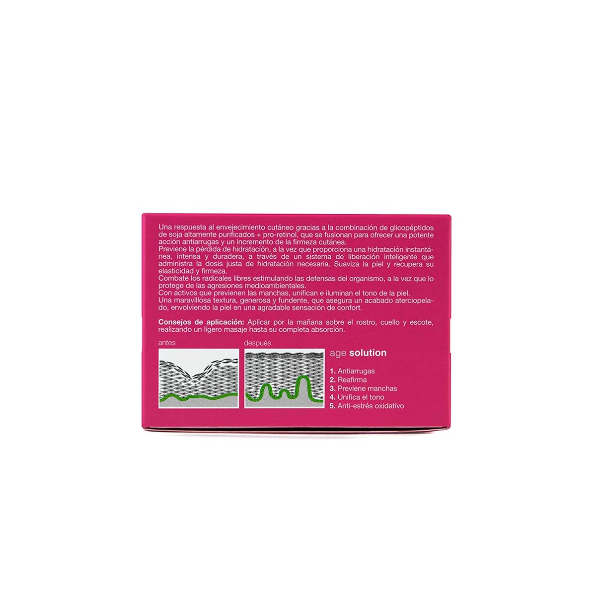 Bella Aurora anti-wrinkle cream SPF 15 packaging with details on age solution and application instructions.