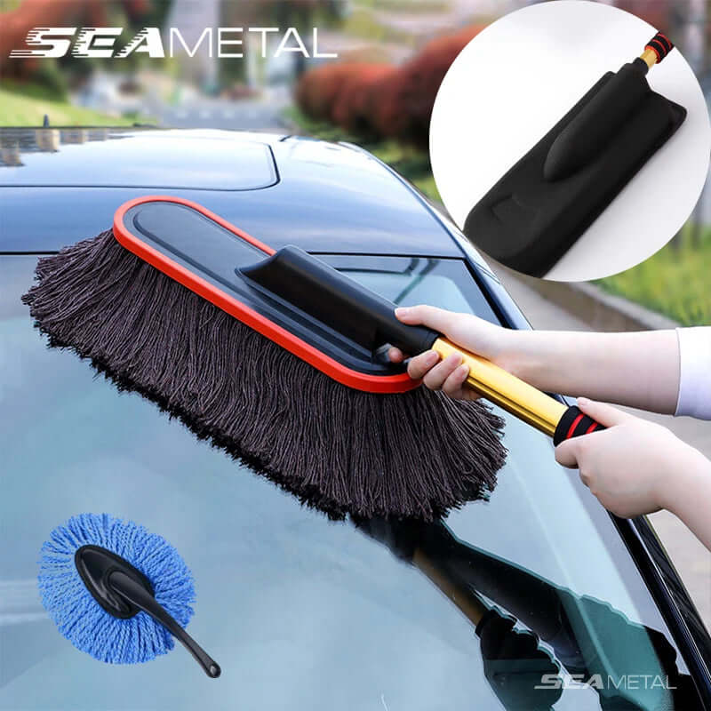 Microfiber Car Duster Suit Adjustable Telescopic Car Cleaning Dusts Mop Bristles Brushes for Car Wash Accessories