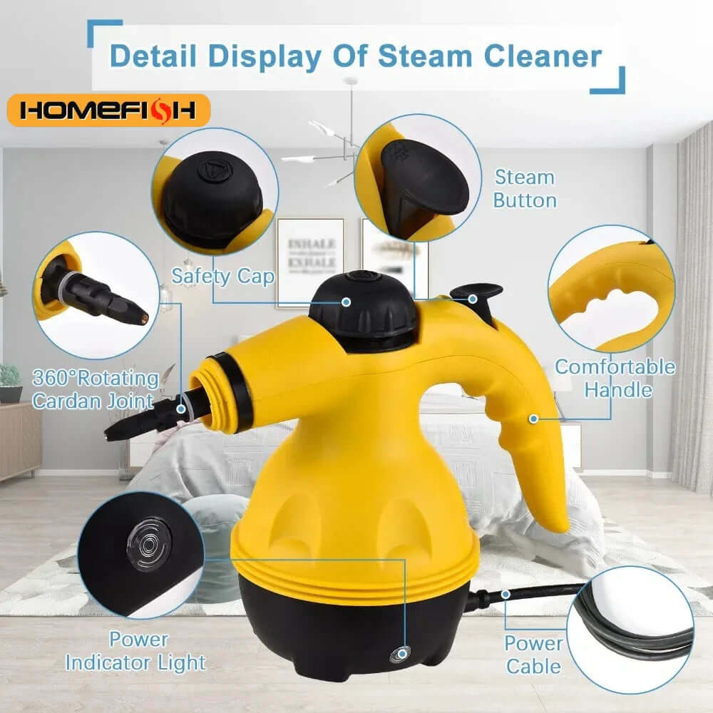 Portable Hand-Held High Temperature Steam Cleaner for Kitchen Range Hood Cleaning Home Bathroom, Car Cleaning Tools.