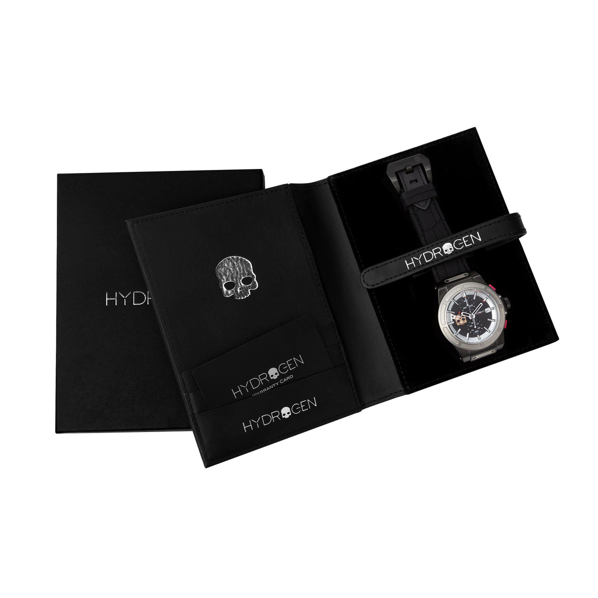 Reloj Cronógrafo Hydrogen Watch Otto Chrono | Acero Negro Iónico | Esfera Fibra de Carbono | 44 mm