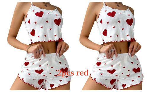 Pijama Mujer 2 Piezas | Top Tirantes y Short | Tallas S-XL