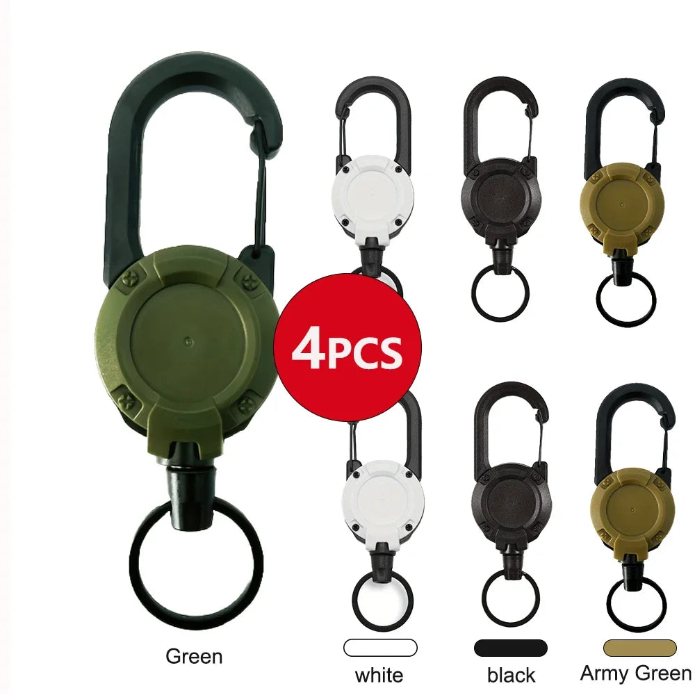 Portainsignias Retractiles con Llavero | Pack de 1, 2 o 4 Unidades | Resistente