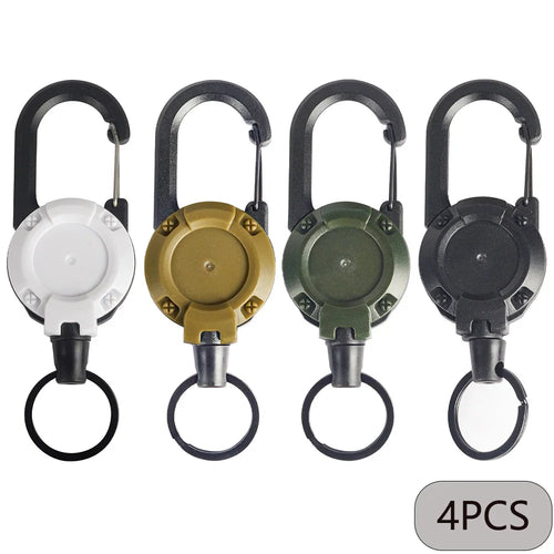 Portainsignias Retractiles con Llavero | Pack de 1, 2 o 4 Unidades | Resistente