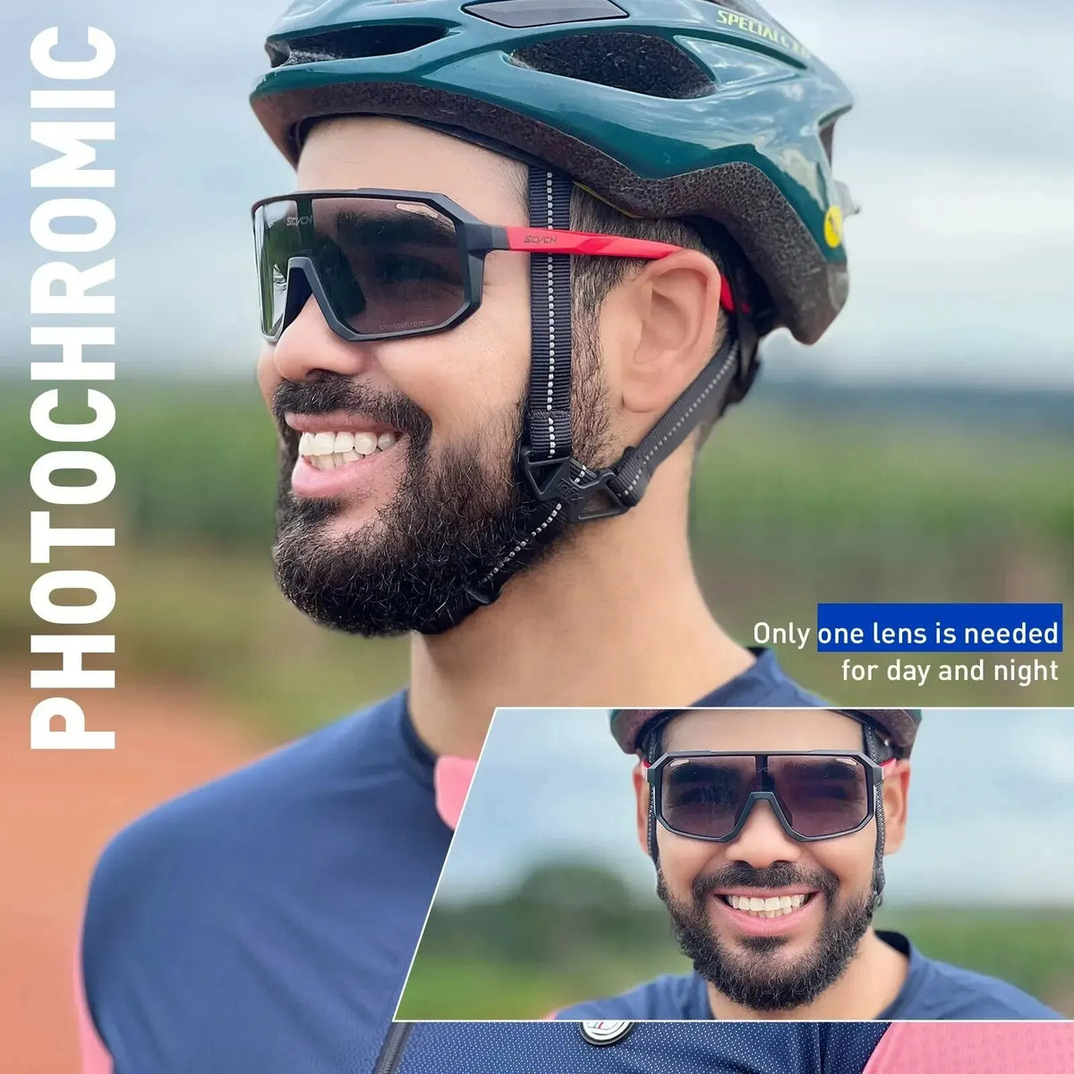 Gafas de Ciclismo Fotocromáticas Hombre Mujer | Bici de Montaña y Carretera