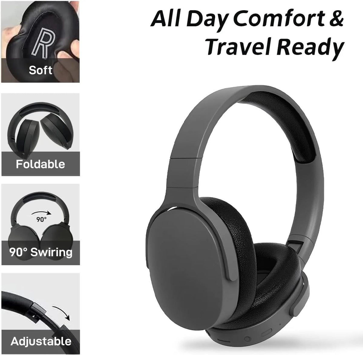 Auriculares Inalámbricos Bluetooth 5.3 | HIFI Estéreo | Micrófono HD | Plegables | TF y AUX