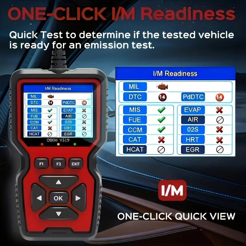 Escáner OBD2 Profesional V519 | Diagnóstico de Coche con USB