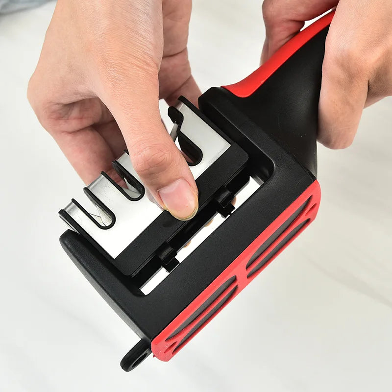Afilador de Cuchillos Manual 4 Segmentos Multifunción para el Hogar