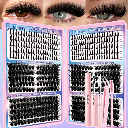 Kit de extensiones de pestañas (720/200 unidades) para un acabado voluminoso y esponjoso.