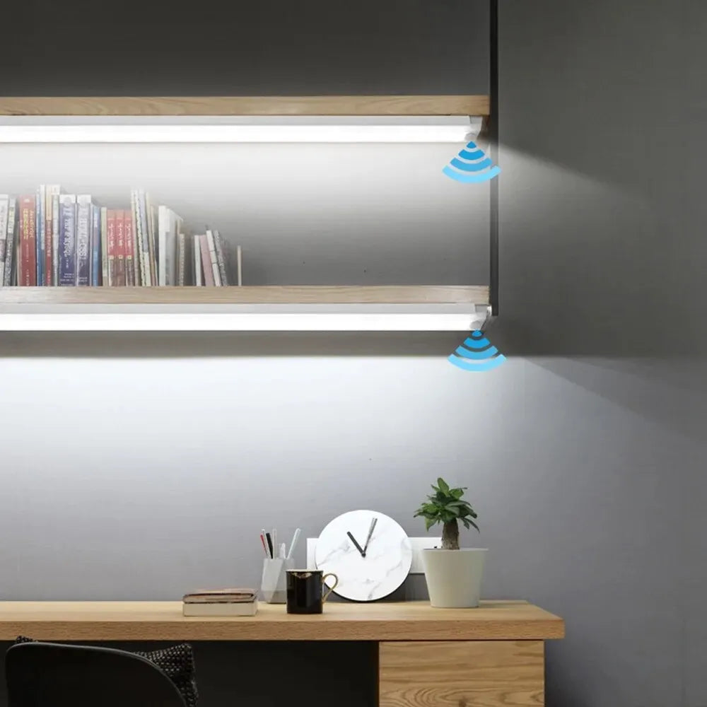 Barra de Luz LED con Sensor de Movimiento | Recargable USB-C | Regulable | 10, 20, 30 y 50 cm