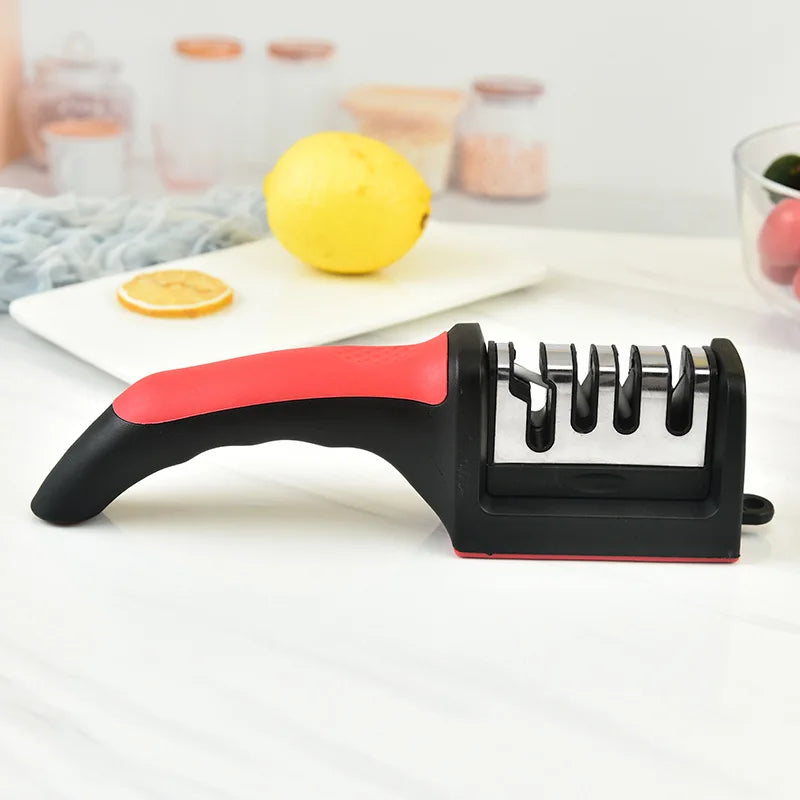 Afilador de Cuchillos Manual 4 Segmentos Multifunción para el Hogar