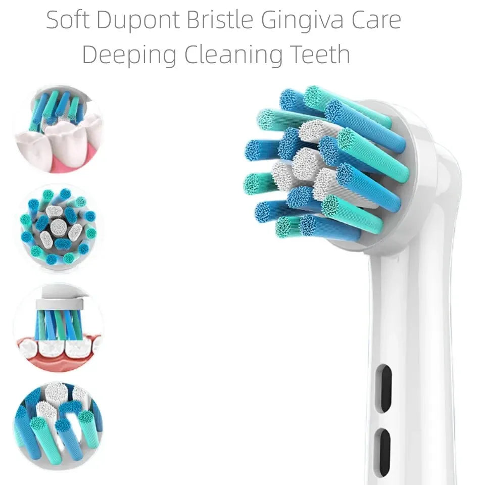 Cabezales de Recambio para Cepillo Eléctrico Oral-B | Pack de 4 | Cerdas Dupont