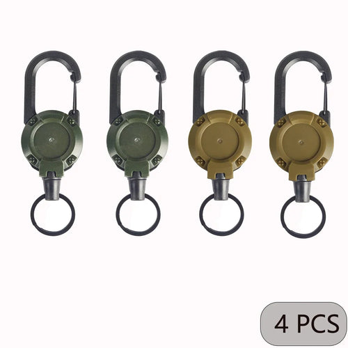 Portainsignias Retractiles con Llavero | Pack de 1, 2 o 4 Unidades | Resistente
