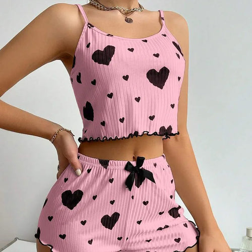 Pijama Mujer 2 Piezas | Top Tirantes y Short | Tallas S-XL
