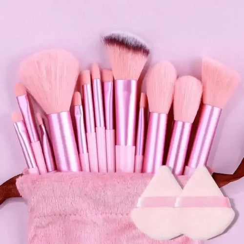 Set de Brochas de Maquillaje Profesional 13 piezas | Kabuki, Difuminadoras, Base y Sombras