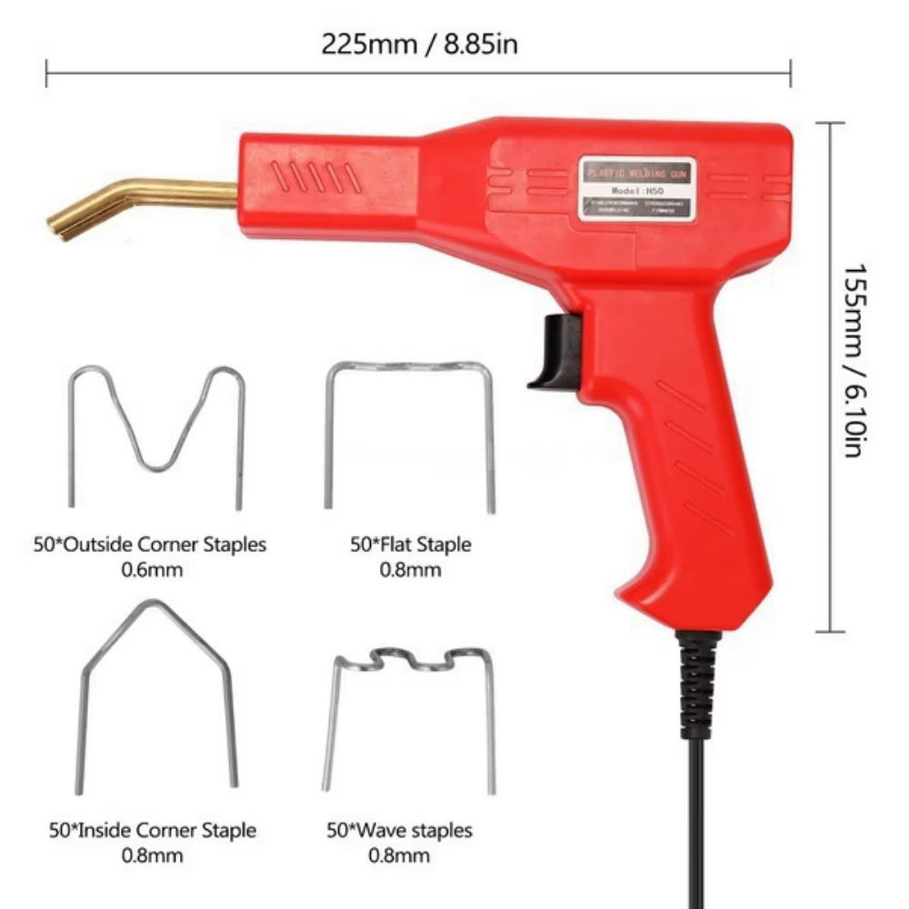 Plastic Welding Machine 200/600 Staples Kit DIY Plastic Welder Tool Kit EU/US Plug Plastic Repair Tools