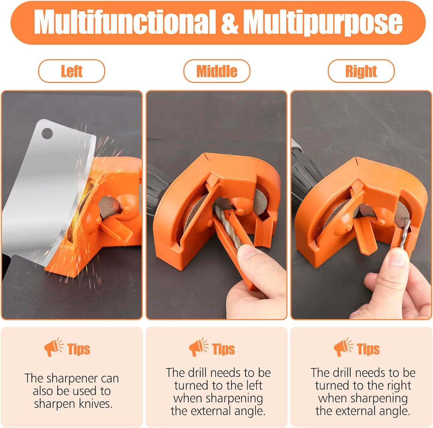 Multipurpose Drill Bit Grinding Sharpener ,Electric Impact Drill Knife Sharpener ,Disposable Double-Sided Polishing